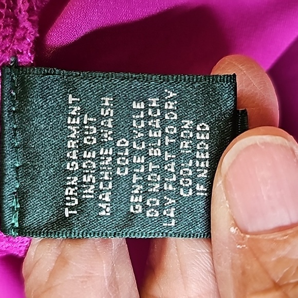 Lauren Ralph Lauren women's 3X sleevless top Fusha color small key hole in front - Picture 8 of 9